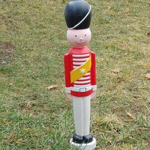VINTAGE 1985 Blow Mold Toy Soldier Nutcracker Christmas Yard Decor TPI